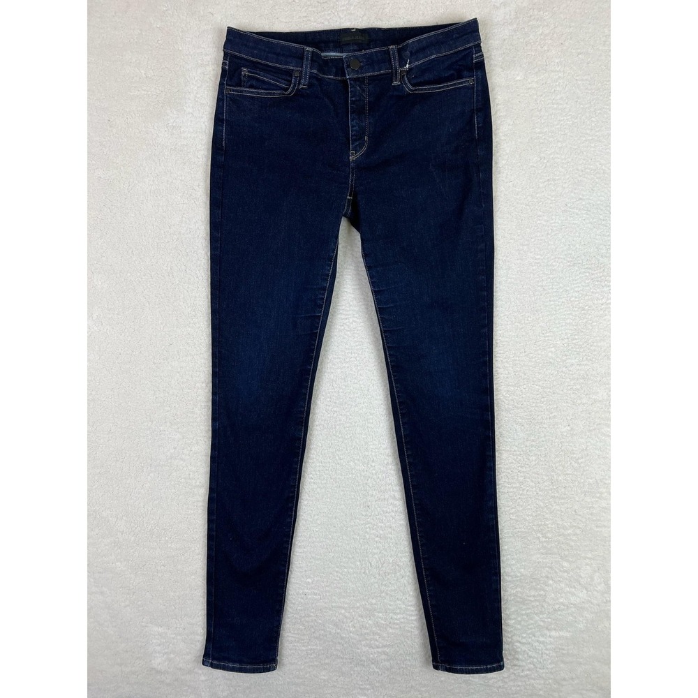 Uniqlo‎ Ultra Stretch Skinny Jeans Womens 29x33 Blue Dark Wash Mid Rise Denim